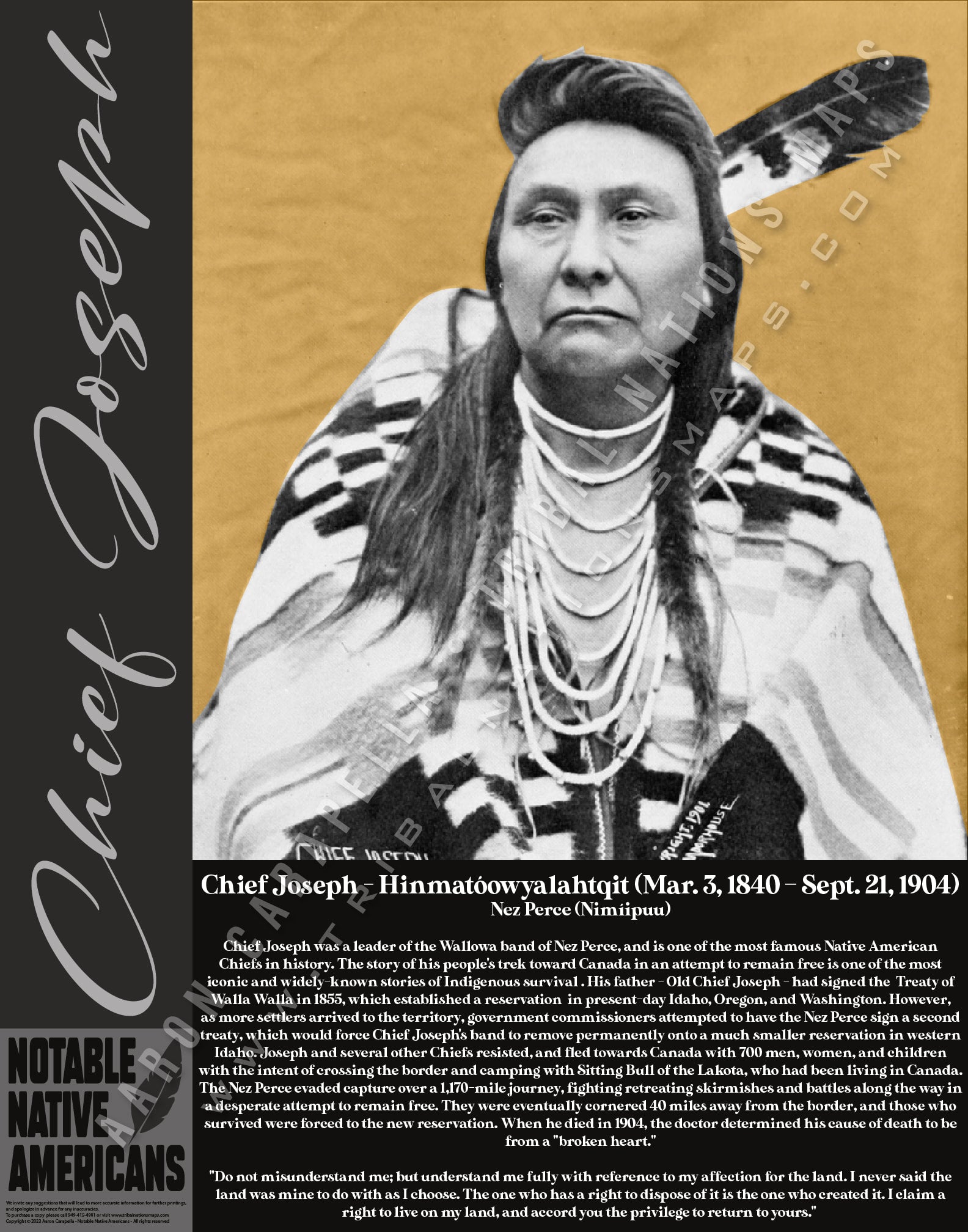 Chief Joseph — Native American historical figure portrait poster