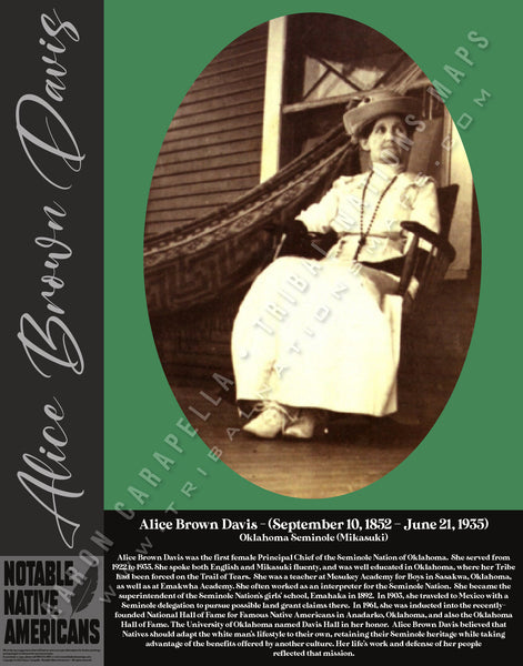 Alice Brown Davis — Native American historical figure portrait poster