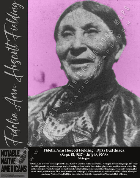 Fidelia Ann Hoscott Fielding — Native American historical figure portrait poster
