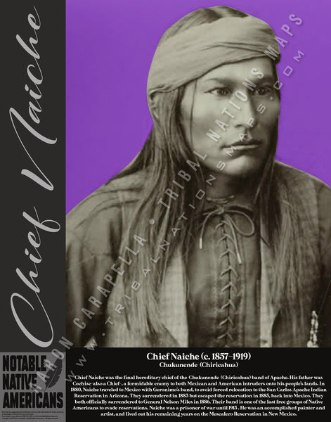 Chief Naiche — Native American historical figure portrait poster