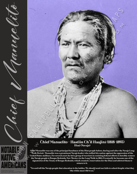 Chief Manuelito — Native American historical figure portrait poster
