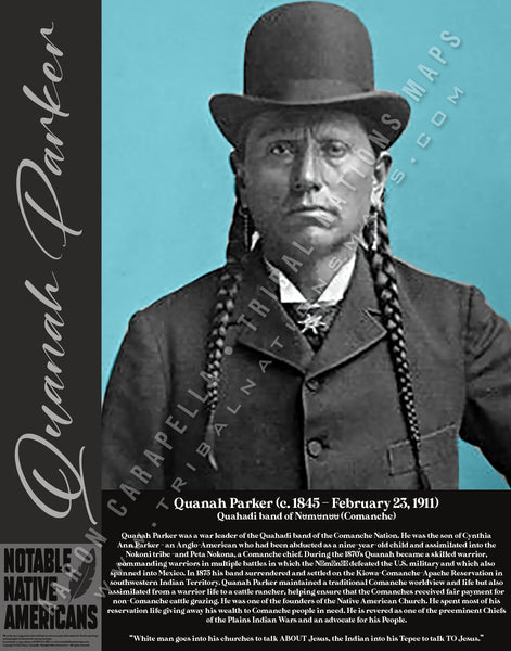 Quanah Parker — Native American historical figure portrait poster