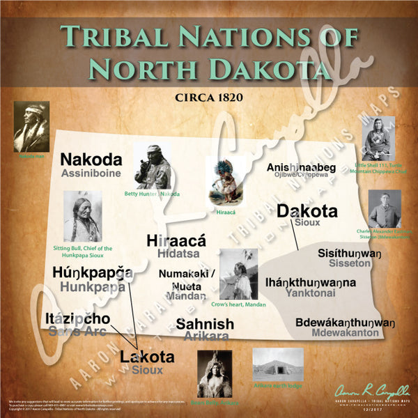 North Dakota Nations - 11"x14" Puzzle — Native American educational map puzzle