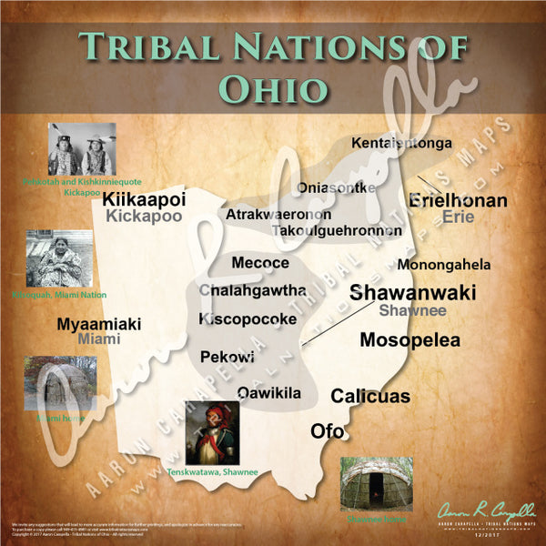 Ohio Nations - 11"x14" Puzzle — Native American educational map puzzle