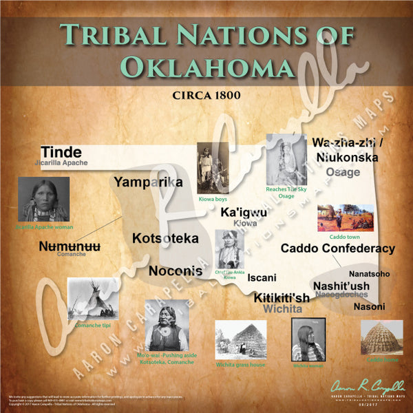 Oklahoma Nations - 11"x14" Puzzle — Native American educational map puzzle