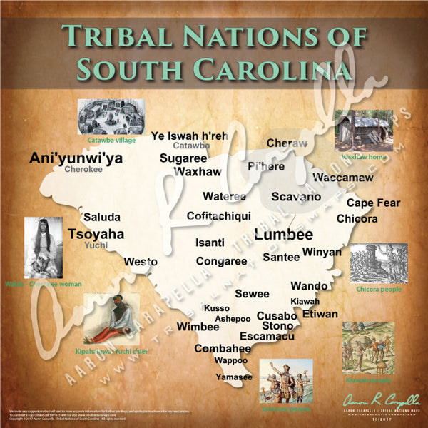 South Carolina Nations - 11"x14" Puzzle — Native American educational map puzzle