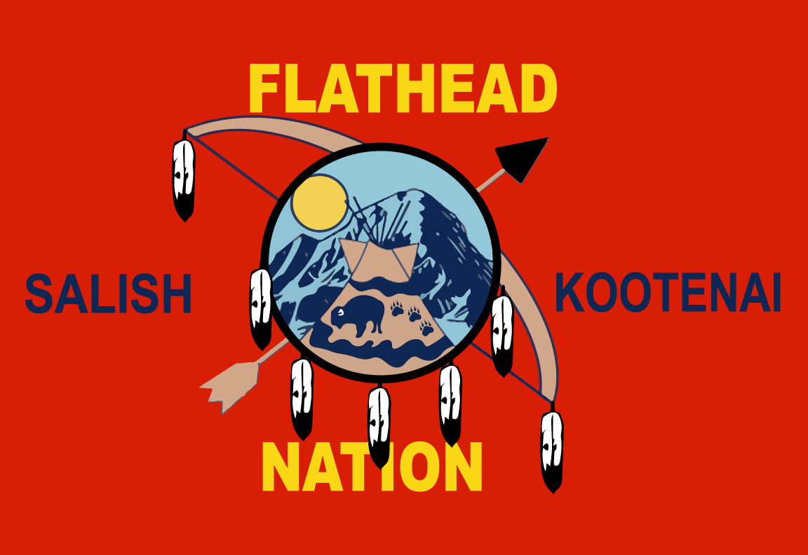 Flathead - Confederated Salish and Kootenai Tribes Nation Tribe Flag – authentic Native American tribal flag