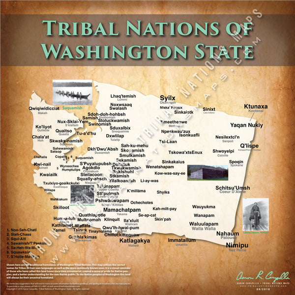 Washington Nations - 11"x14" Puzzle — Native American educational map puzzle