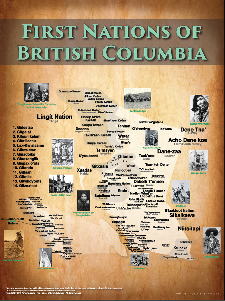 British Columbia First Nations - 16"x20" Puzzle — Native American educational map puzzle