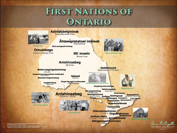 Ontario First Nations - 16"x20" Puzzle — Native American educational map puzzle