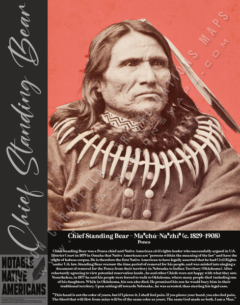 Chief Standing Bear — Native American historical figure portrait poster