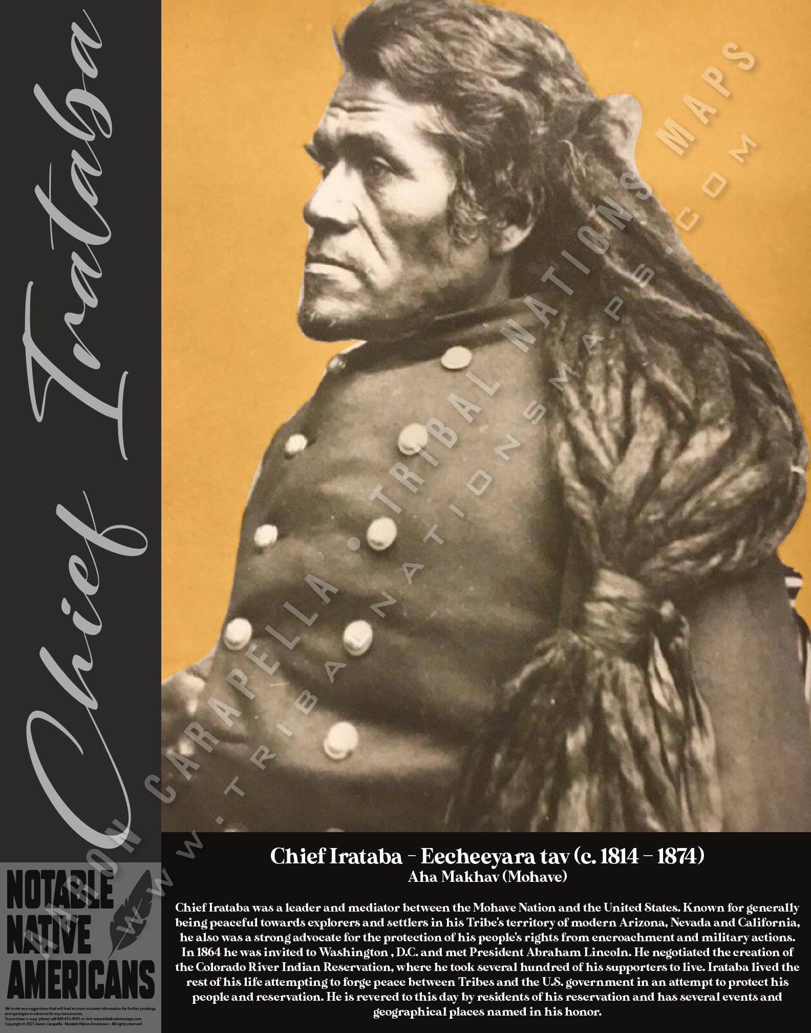 Chief Irataba — Native American historical figure portrait poster