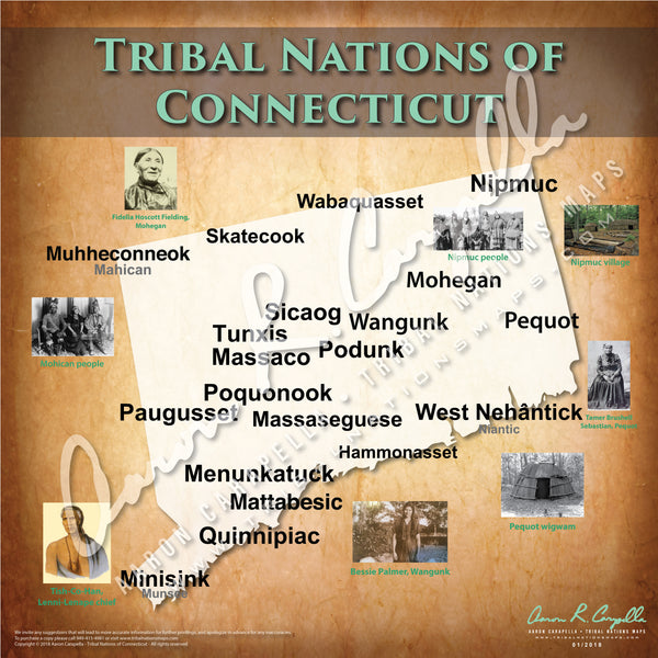 Connecticut Nations - 11"x14" Puzzle — Native American educational map puzzle