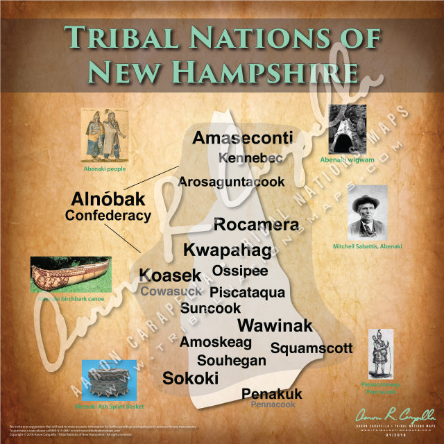 New Hampshire Nations - 11"x14" Puzzle — Native American educational map puzzle