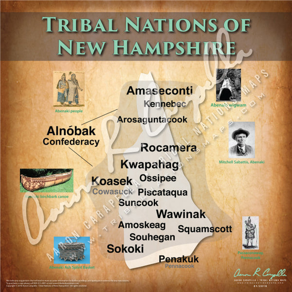 New Hampshire Nations - 11"x14" Puzzle — Native American educational map puzzle