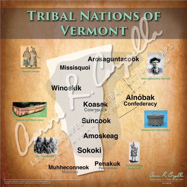 Vermont Nations - 11"x14" Puzzle — Native American educational map puzzle