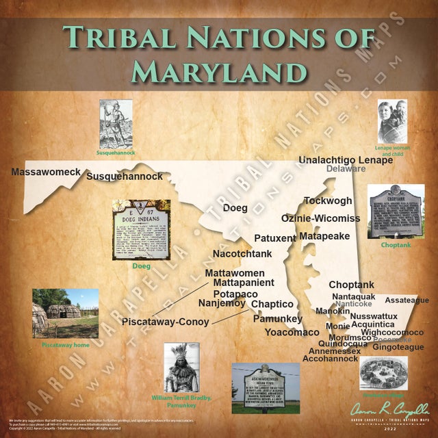 Tribal Nations of Maryland Map