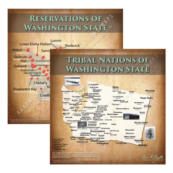 Native American tribes map of Washington showing pre-contact indigenous tribal homelands