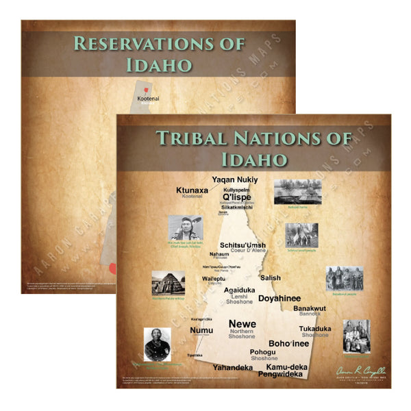 Native American tribes map of Idaho showing pre-contact indigenous tribal homelands