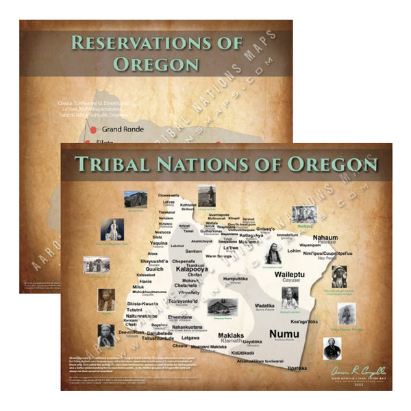 Native American tribes map of Oregon showing pre-contact indigenous tribal homelands