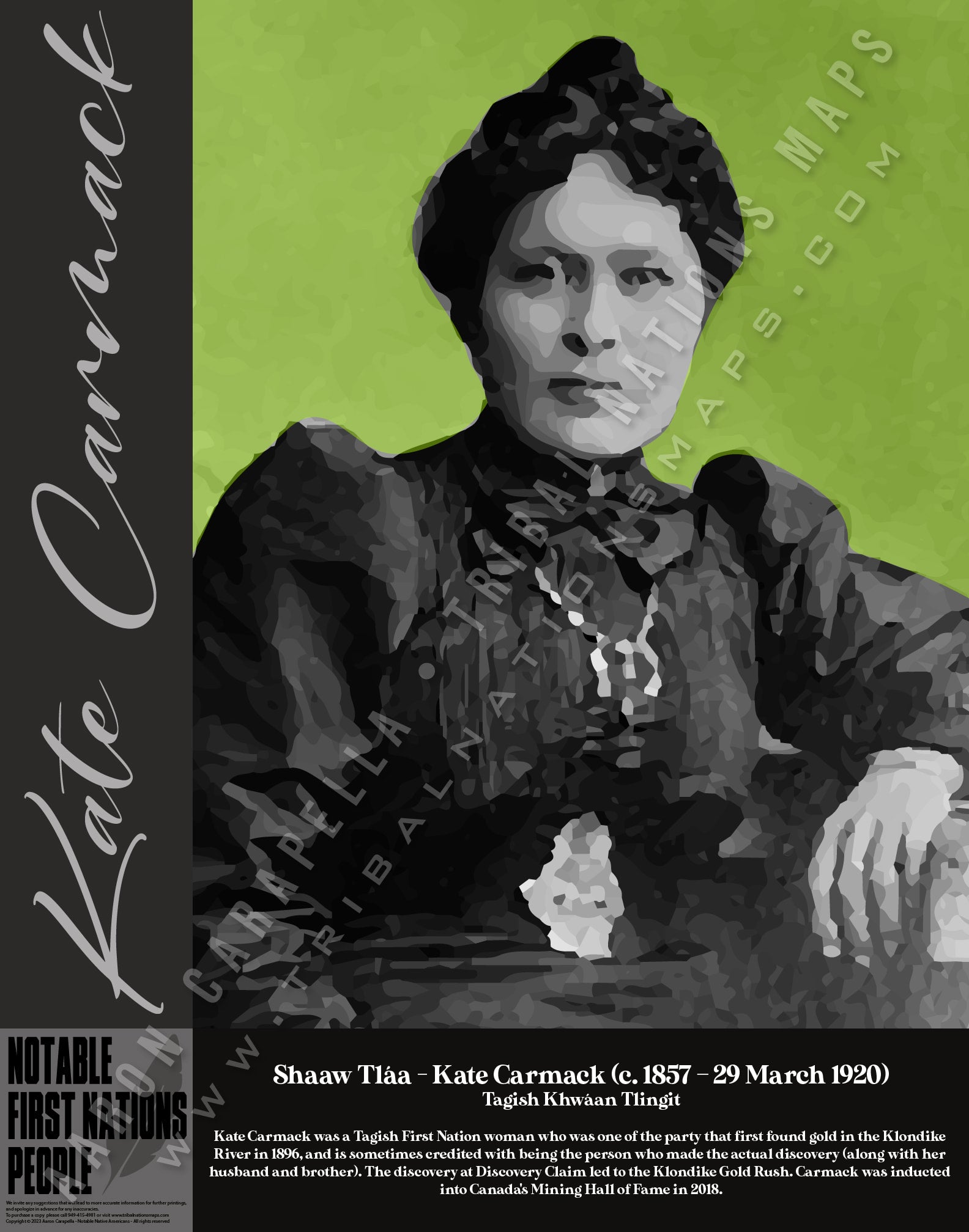 Shaaw Tláa - Kate Carmack — Native American historical figure portrait poster