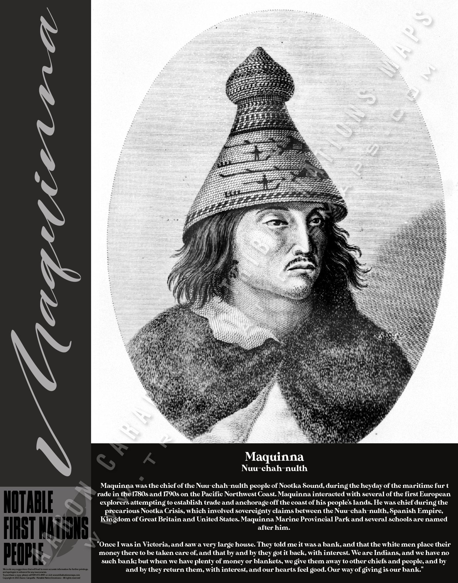 Maquinna — Native American historical figure portrait poster