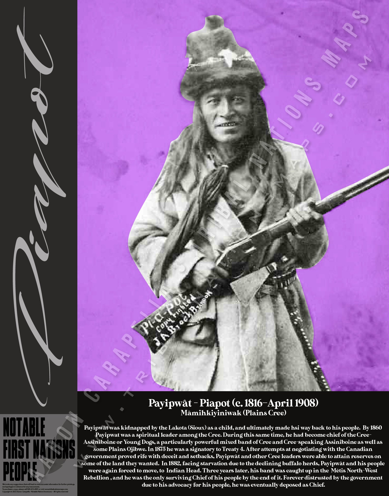 Payipwât - Piapot — Native American historical figure portrait poster
