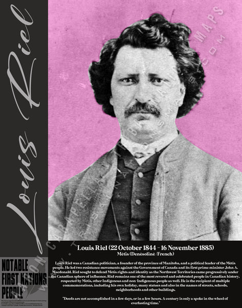 Louis Riel — Native American historical figure portrait poster