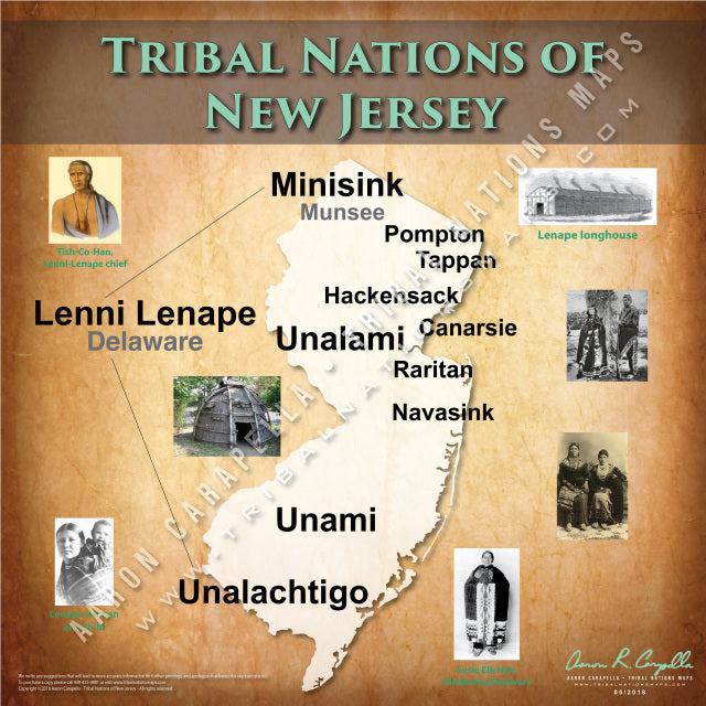 Tribal Nations of New Jersey Map