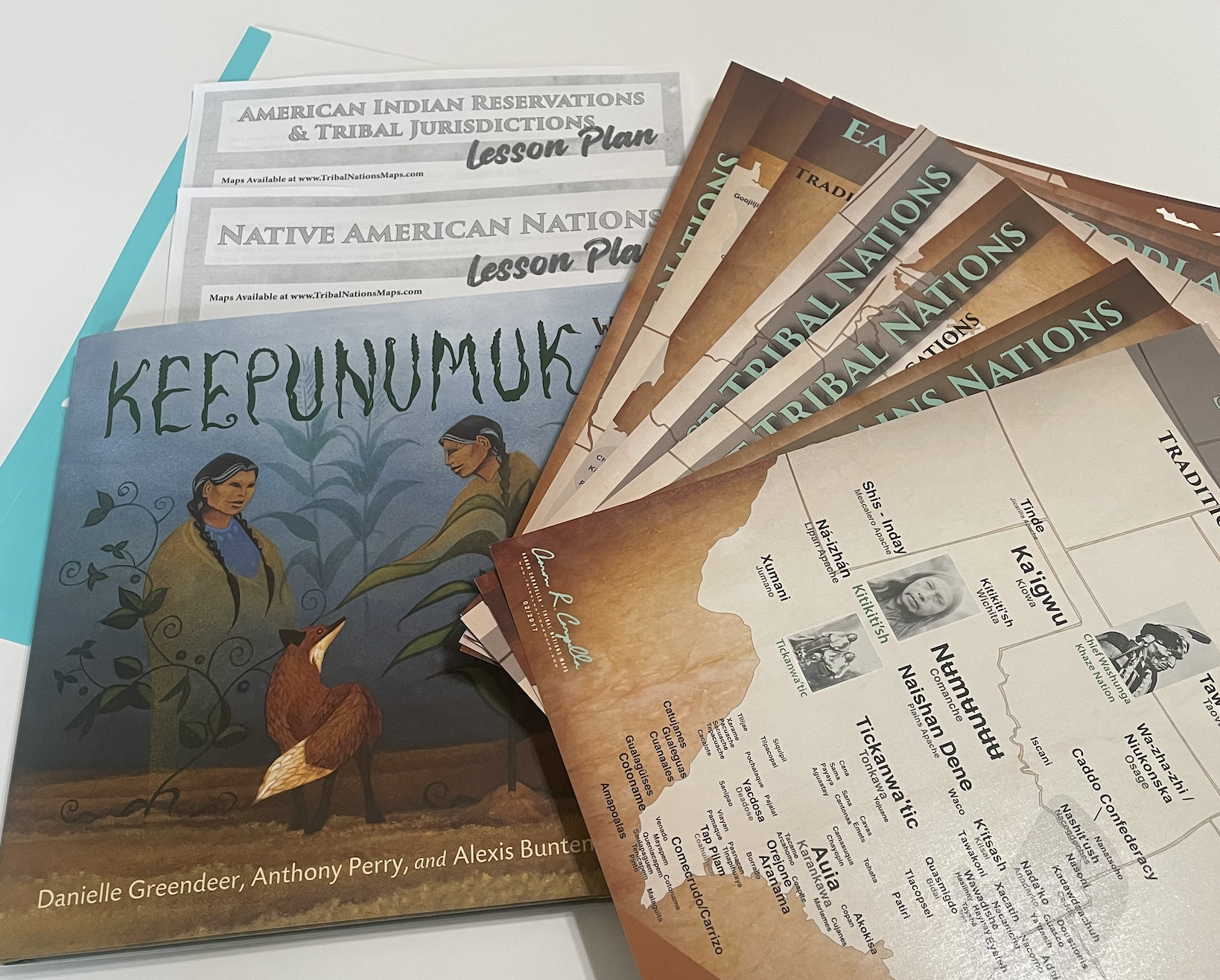 Tribal Nations Curriculum Kit (8-12) — pre-contact Native American tribal homeland map poster
