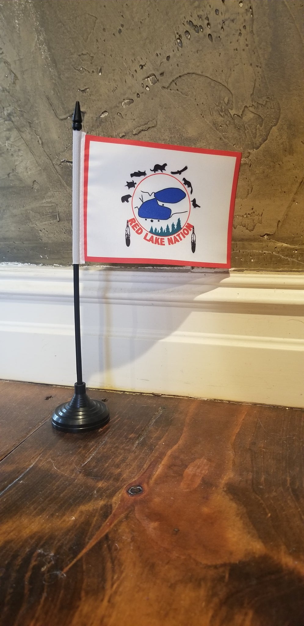 Red Lake Nation Tabletop Flag – authentic Native American tribal flag