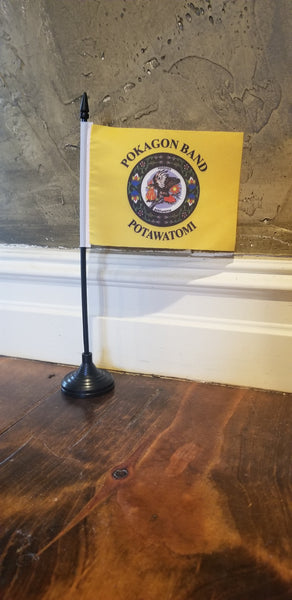 Pokagon Band Tabletop Flag – authentic Native American tribal flag