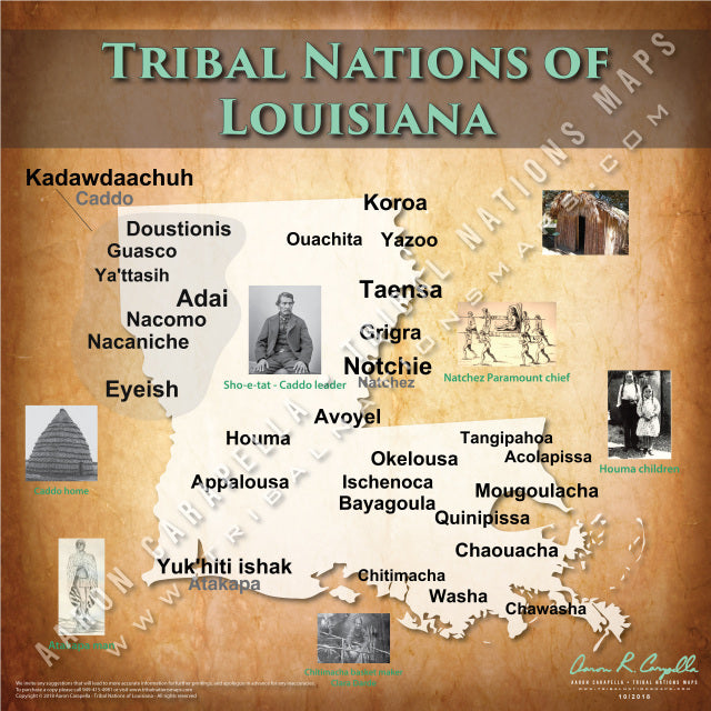 Tribal Nations of Louisiana Map