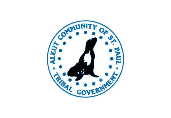 Aleut Community of St. Paul Island Flag – authentic Native American tribal flag