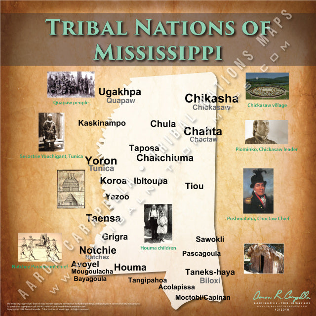 Tribal Nations of Mississippi Map