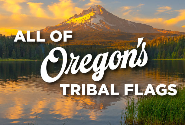 Native American Tribal Flags of Oregon (Set of 9 Flags)