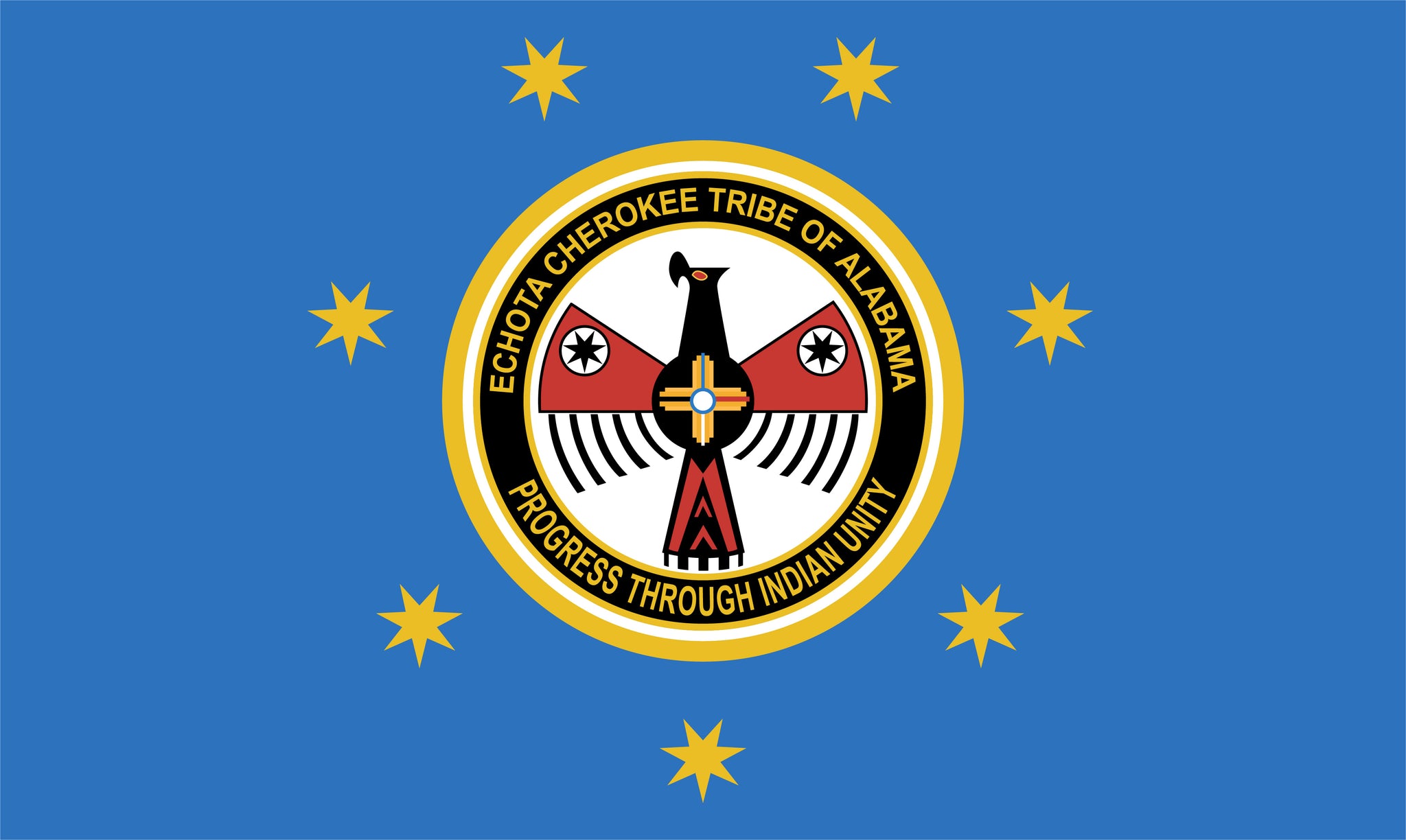 Echota Cherokee Flag – authentic Native American tribal flag
