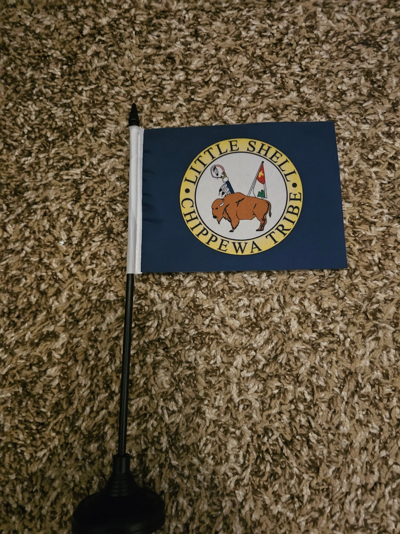 Little Shell Chippewa Tribe Tabletop Flag – authentic Native American tribal flag