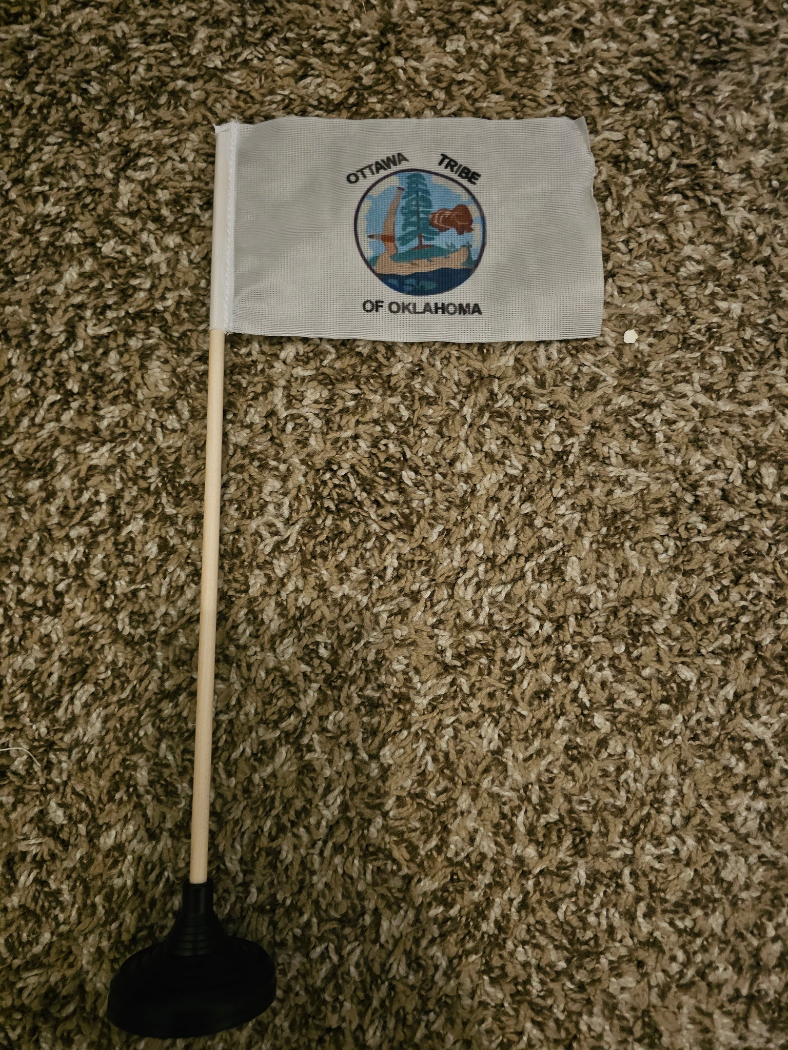 Ottawa Tribe Tabletop Flag – authentic Native American tribal flag