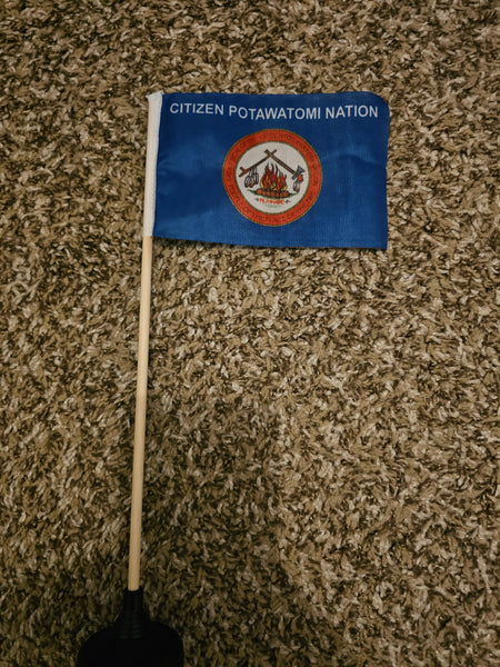 Citizen Potawatomi Tribe Tabletop Flag – authentic Native American tribal flag