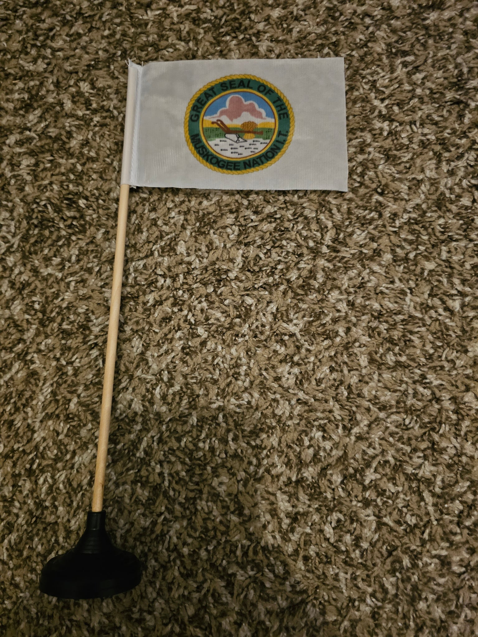 Muscogee Cree Nation Tabletop Flag – authentic Native American tribal flag