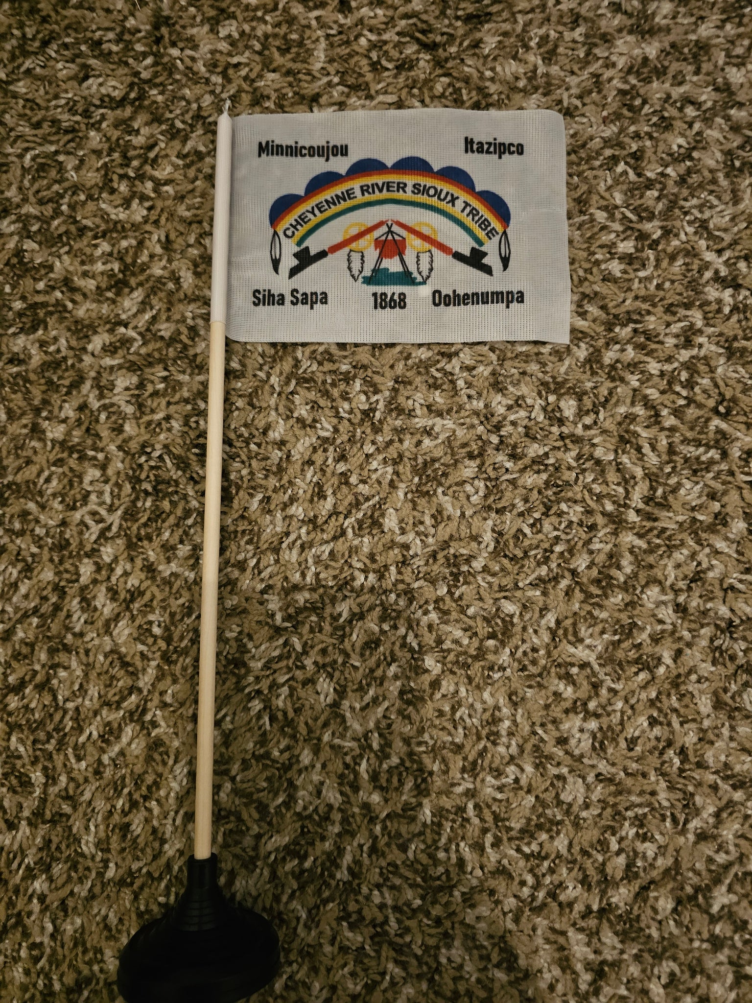 Cheyenne River Sioux Tribe Tabletop Flag – authentic Native American tribal flag