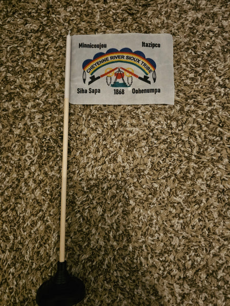 Cheyenne River Sioux Tribe Tabletop Flag – authentic Native American tribal flag