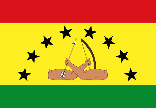 Bandera de la Comarca Guna Yala Flag – authentic Native American tribal flag