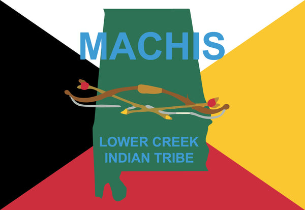 Ma-Chis Lower Creek Indian Tribe of Alabama Flag – authentic Native American tribal flag