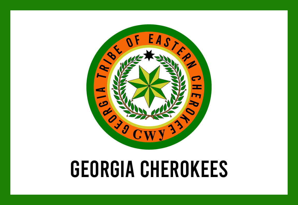 Georgia Tribe of Eastern Cherokees Flag – authentic Native American tribal flag