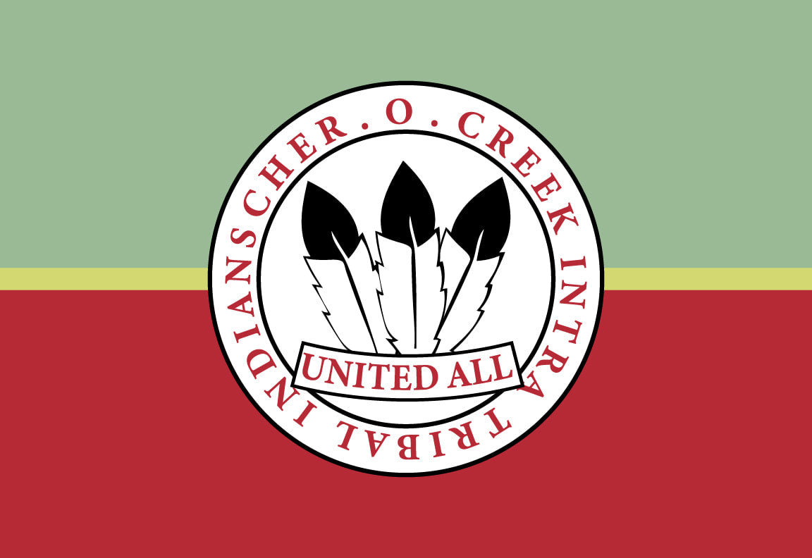 Cher-O-Creek Intra Tribal Indians Flag – authentic Native American tribal flag