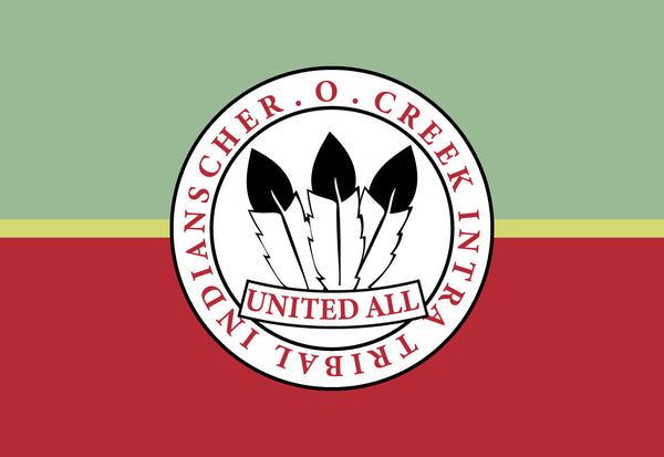 Cher-O-Creek Intra Tribal Indians Flag – authentic Native American tribal flag