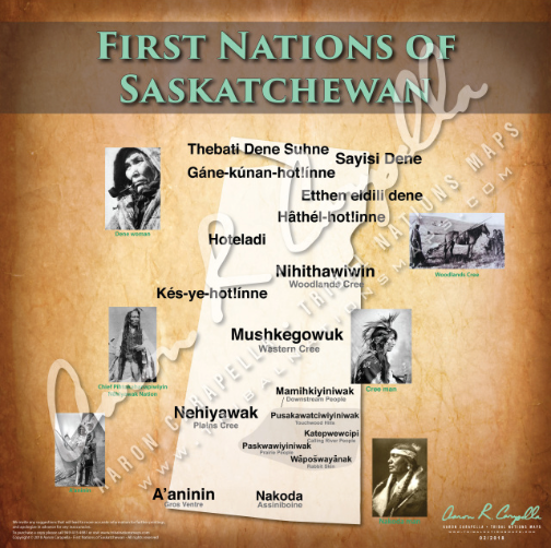 Canadian Province Map - 12 Map Set 18"x24" — pre-contact Native American tribal homeland map poster