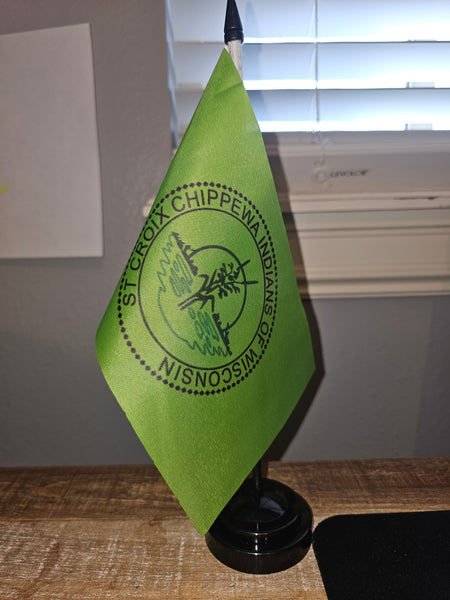 St. Croix Chippewa Indians of Wisconsin Tabletop Flag – authentic Native American tribal flag
